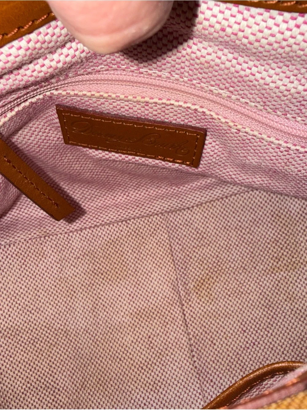 Dooney & Bourke Crocodile Embossed leather Y2K hobo pink interior
